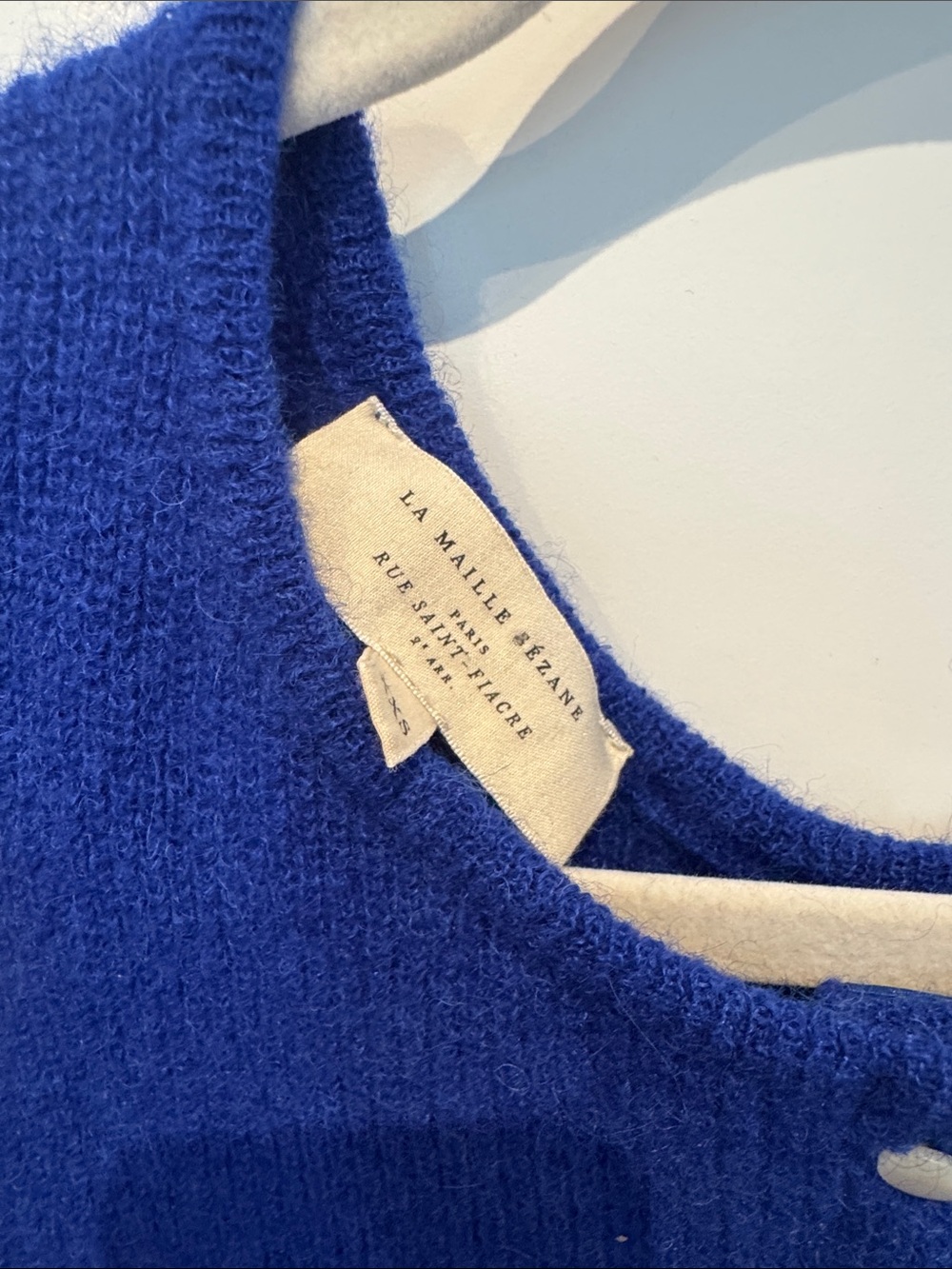 Sezane Women's Button-Front Cardigan in Cobalt - Picture 2 of 8